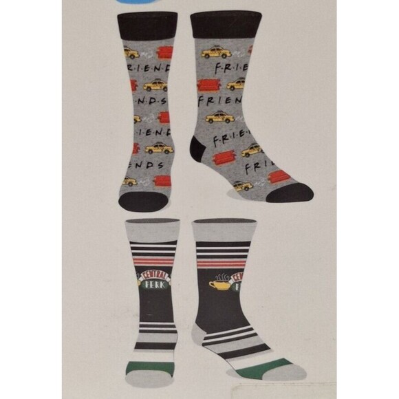 Friends Casual Crew Socks Bioworld 6 Pk Sz 8-12 - Picture 6 of 9
